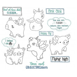 Stickserie - Glücksschwein Schwein